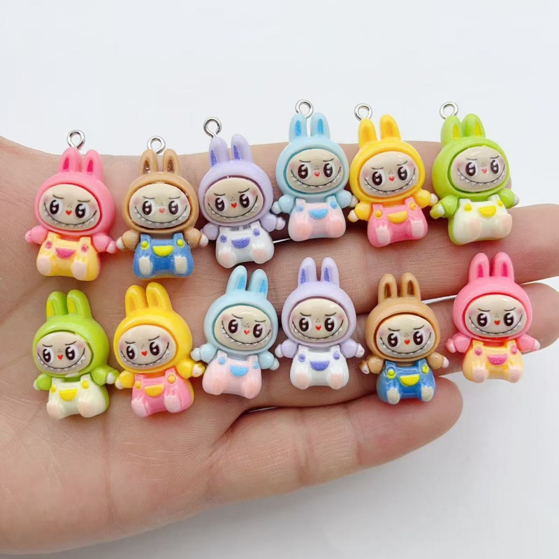 Phone Accessories Charms - 10 Breloques en résine Kawaii Lapin